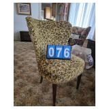 vintage chair sunflower print