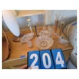 crystal cut glass lot