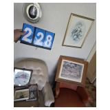 art lot some originals 1950s paintings and clock