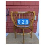 Barrel back chair oak 1920s