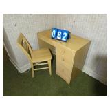 writing desk and chair painted