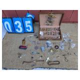 Jewelry lot tie tacks rings