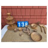 wood decor lot bowls riser more