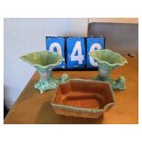 mcm cameron clay pottery cornucopia cali planter