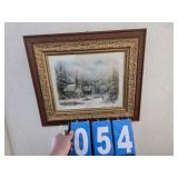 painting in antique frame signed chandler
