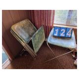 Mid century T.V. trays with storage stand floral