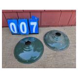 2 Green Porcelain Light shades