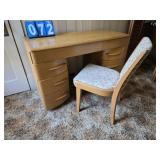 Heywood Wakefield MCM Blonde Knee hole desk