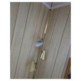 MCM pole lamp 3 brass shades