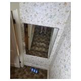 large bevelled glass mirror