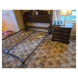 queen bed frame and night stand