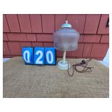 antique lamp boudoir painted glass