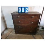 antique wood 4 drawer small dresser
