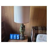 Green ceramic lamp kind of neat