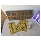 small metal posted signs electric fence