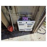 stove set up for propane tank