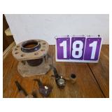 Antique pipes and humidor buffalo pipe
