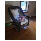 antique wicker rocker may be stickley