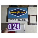 Goodyear tire sales metal sign vintage