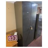 large metal cabinet with key