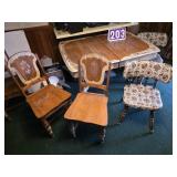 painted table and chairs