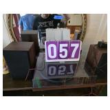 Crosley turntable and 3 speakers