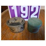 old dusting powder and mints tin 1920s