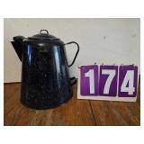 large Coffee pot enamelware