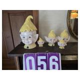 Elf pixie cookie jar cream sugar salt and pepper