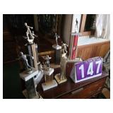 bowling shooting trophies vintage