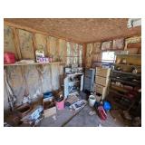 contents of corner parts bins shelves