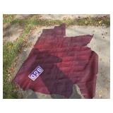 sheet of red leather