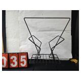 MCM magazine rack black metal