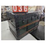 Large green trunk painted