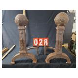 Andirons large antique