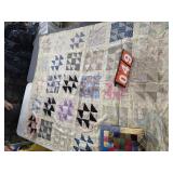 unfinished quilt antique 65 x 59