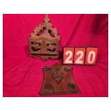 victorian wall pocket and carving