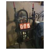 Victorian Art Nouveau mahogany Etagere curio