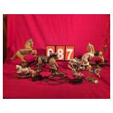 carousel horses cast iron door stop