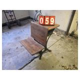 school desk cast iron antique