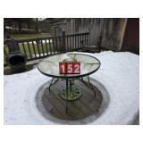glass top patio table