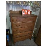 oak dresser 5 draweer tall boy