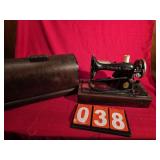 antique singer sewing machine wood case