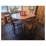 dropleaf table and 4 chairs duncan phyfe style