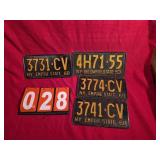 1953 and 60 california license plates