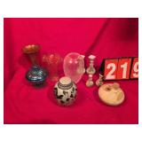 carnival glass indian vase ginger jar more