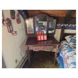 tiger oak desk vanity