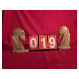 mexican carved horse heads