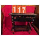 painted single drawer table