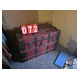 red antique trunk